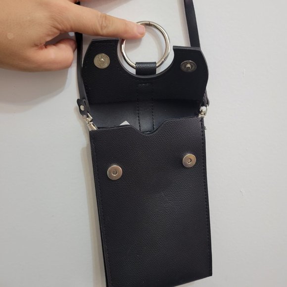 Faux Leather Cell Phone Crossbody Bag - Picture 4 of 7